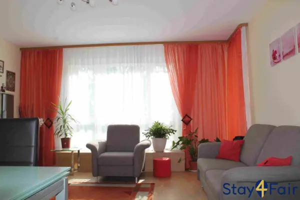 simple living room in 3 room apartment near Hannover Messe West
