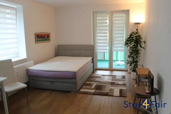 compact living area in 1 room apartment near Hannover exhibition center