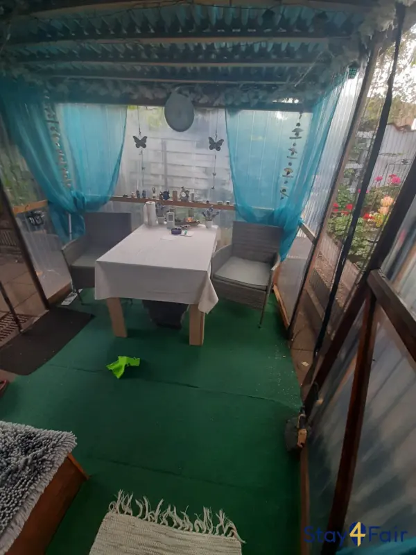 small private garden at apartment near Hannover exhibition center