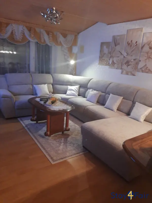 cozy living room in 3 room apartment near Hannover exhibition center